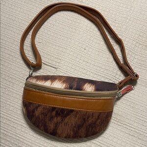 Chic Brown and Tan Crossbody Bag